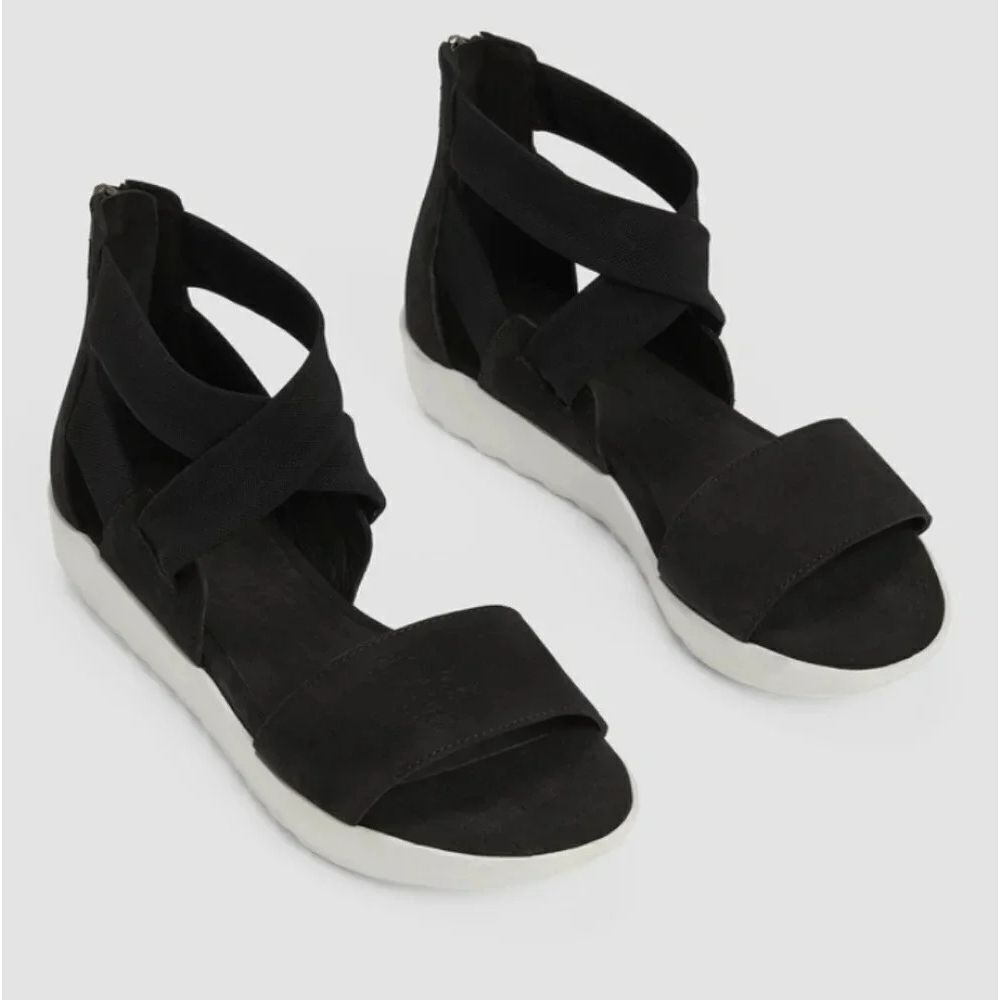 Eileen Fisher Kash Tumbled Nubuck Leather Sneaker Sandal Size 7 - Picture 2 of 10